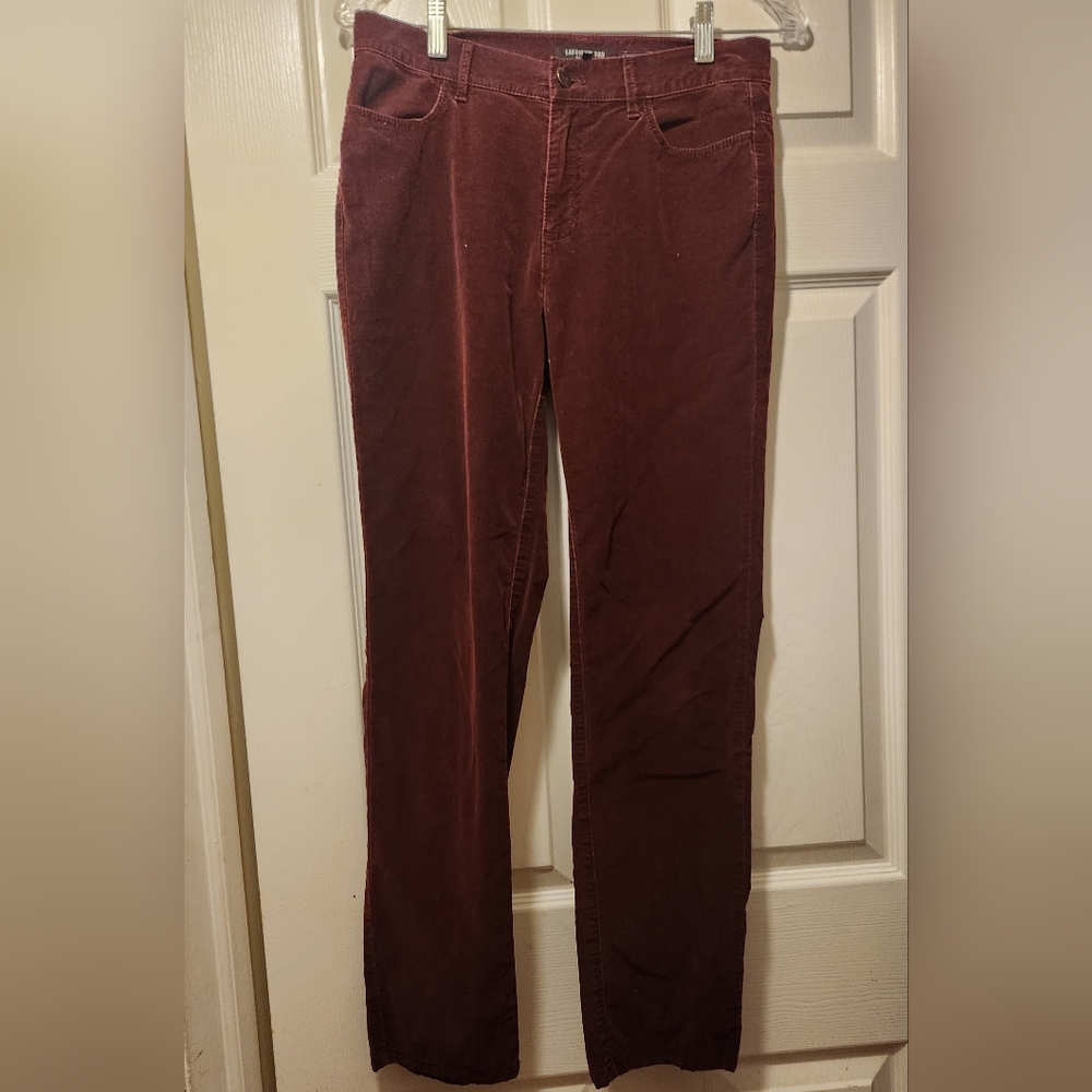 Lafayette 148 New York Burgundy Corduroy Pants